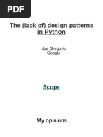 The Lack of - Design Patterns in Python Presentation