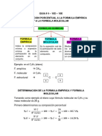 Guia # 4 - 10D - 10E de La Composicion Porcentual A La Formula Empirica Y A La Formula Molecular