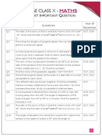 Most Important Question Cbse X