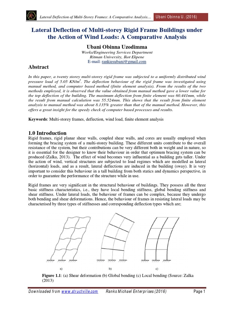 Lateral Deflection of Multiplex | PDF | Bending | Wound