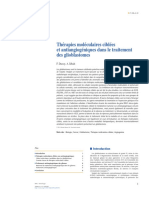 Thérapies Moléculaires Ciblées Et Antiangiogéniques Dans Le Traitement Des Glioblastomes