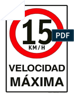 VELOCIDAD MAX 15 KM