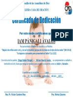 Certificado de Dedicación IAM PÁNIGALI