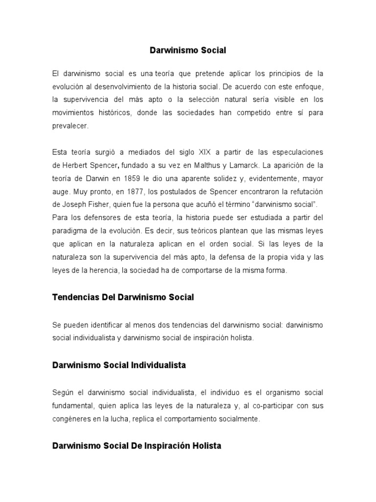 Darwinismo Social | PDF | darvinismo | Charles Darwin, image size:768x1024