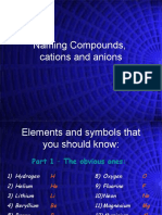 Naming Compounds, Cations and Anions