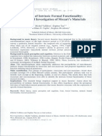 Perception of Intrinsic Formal Functionality: An Empirical Investigation of Mozart's Materials