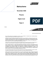 November2020 Physics Paper 2 HL Markscheme