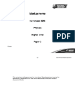 November2016 Physics Paper 3 HL Markscheme