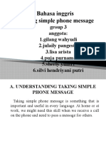 Bahasa Inggris Taking Simple Phone Message