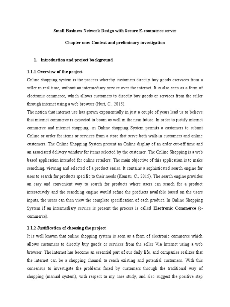 Small Business Network Design With Secure E-Commerce Server | PDF ...