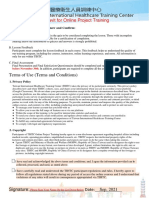 Affidavit For Online Project Training: Terms of Use (Terms and Conditions)