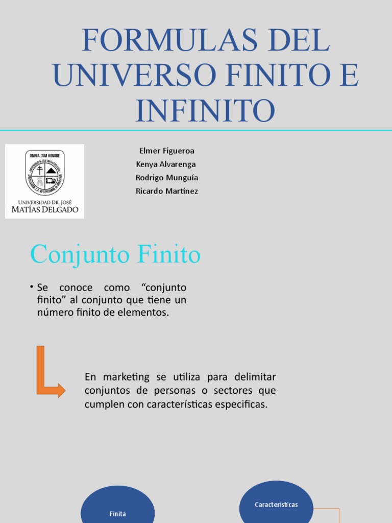 Fórmulas para Conjuntos Finitos e Infinitos | PDF | Intervalo de ...