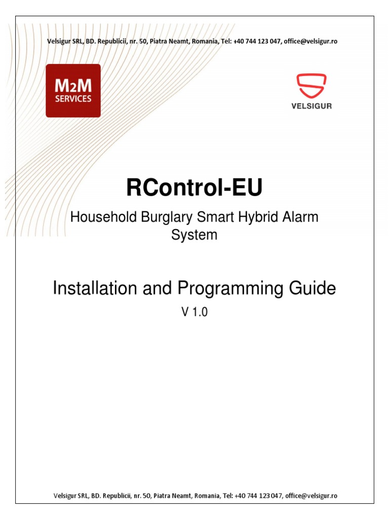 RControl Alarm System Guide | PDF | Power Supply | Electrical Connector