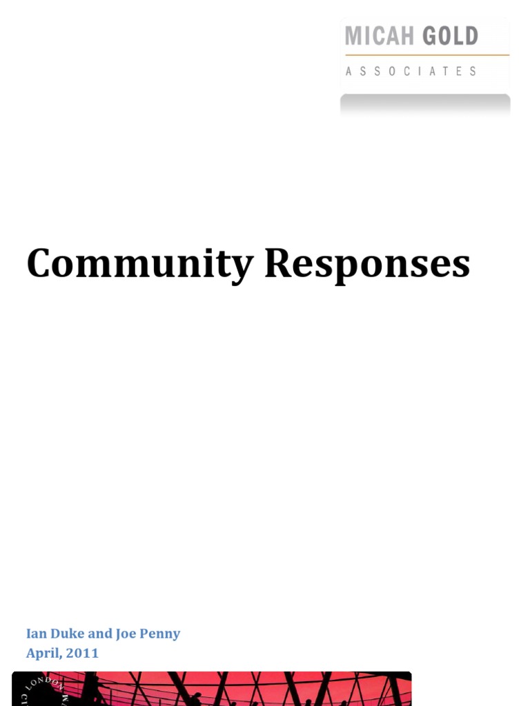 Community Responses Guide Overview | PDF | Community | Empowerment