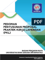Pedoman Penyusunan Proposal Praktik Kerja Lapangan (PKL) Universitas Bina Sarana Informatika. Badan Penjamin Mutu