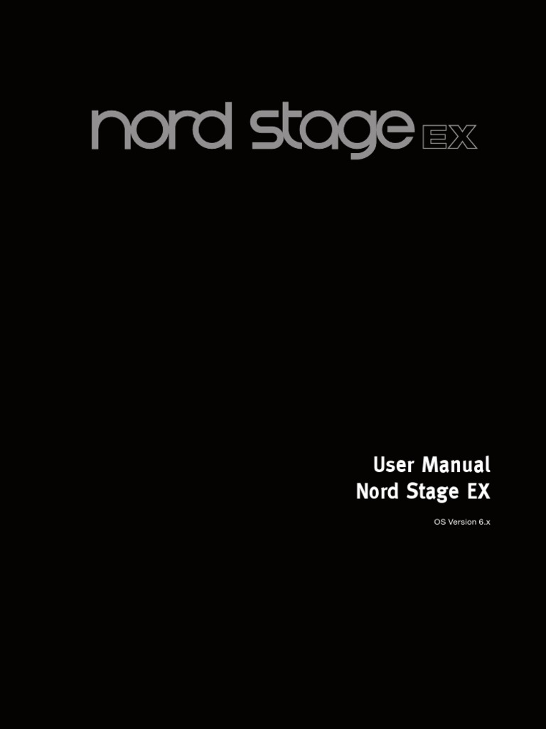 Nord Stage EX Manual v6.x (Eng) PDF