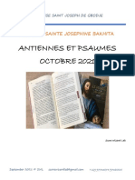 Antiennes Et Psaumes Octobre 2021