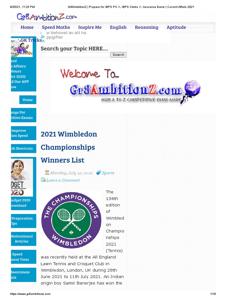 Gr8AmbitionZ Prepare For IBPS PO X, IBPS Clerks X, Insurance Eams Current Affairs 2021 PDF