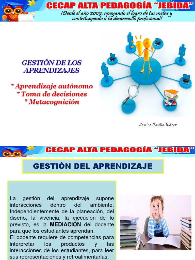 Gestic3b3n de Los Aprendizajes | PDF | Toma de decisiones | Aprendizaje