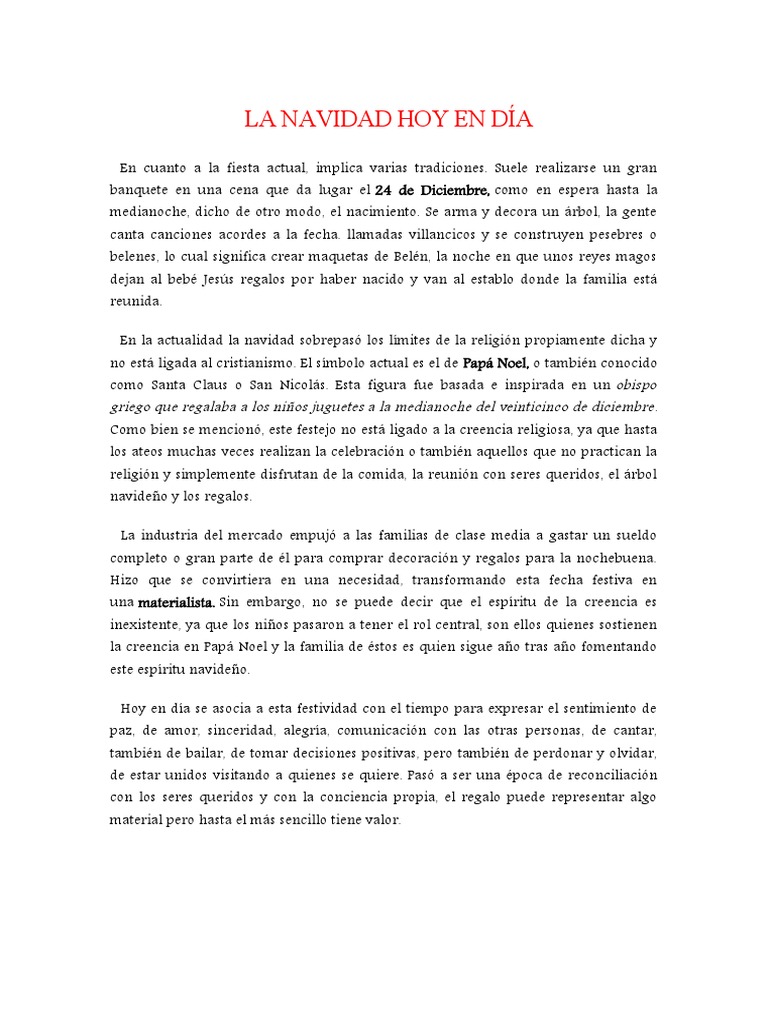 Tradiciones y Significado de la Navidad | PDF | Navidad | Papá Noel