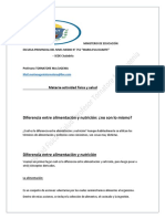 Actividad Fisica y Salud - Profesor Tornatore Ma. Eugenia: Diferencia Entre Alimentación y Nutrición: ¿No Son Lo Mismo?