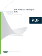 The State of Mobile Banking in Europe: 2010: April 22, 2010