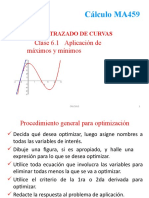 Cálculo MA459 Unidad 3: Trazado de curvas Clase 6.1 Aplicación de máximos y mínimos