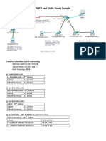 DHCP and Static Route Sample