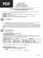 Lesson - 1 - Gen - Math - SY - 2021-2022 (M11GM-Ia-1 To M11GM-Ia-4)