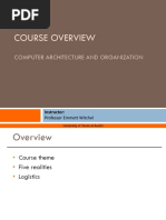 Course Overview: Computer Architecture and Organization