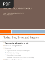 Bits, Bytes, and Integers: Computer Architecture and Organization