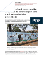 Educacao Infantil Como Conciliar Os Direitos de Aprendizagem Com A Volta Das Atividades Presenciaispdf