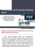 Preformulasi & Formulasi Sediaan Inj Volume Besar