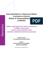 Universidad Abierta y A Distancia de México Licenciatura en Derecho Modulo 12. Responsabilidad Penal y Punibilidad