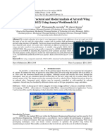 Design, Static Structural and Modal Analysis of Aircraft Wing (Naca 4412) Using Anasys Workbench 14.5