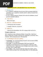 Basic Concept & Residential Status of It