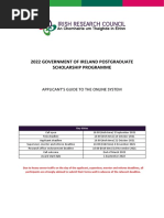 2022 Government of Ireland Postgraduate Scholarship Programme