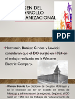 Origen del desarrollo organizacional en 1924, 1945 y 1958