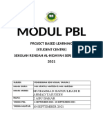 Modul PBL: Project Based Learning (Student Centre) Sekolah Rendah Al-Hidayah Seri Iskandar 2021