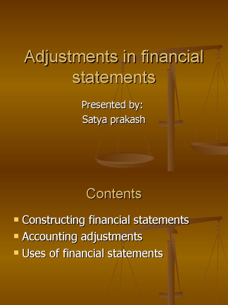 Adjustments in Financial Statements | PDF | Accounting | Business