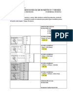 Examen de Mediciones de Micrometros y Vernier