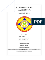 Pertemuan 3 Praktikum Basis Data UNPAM