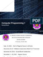 First Semestral Computer Programing