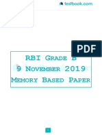 Rbi Grade B 9 November 2019 Memory Based Paper 1 7d2752ee