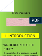 Research Paper Format and Structure