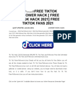 Free Tiktok Follower Hack (Free Tiktok Hack 2021) Free Tiktok Fans 2021