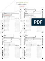 Answer Sheet - Zip Grade