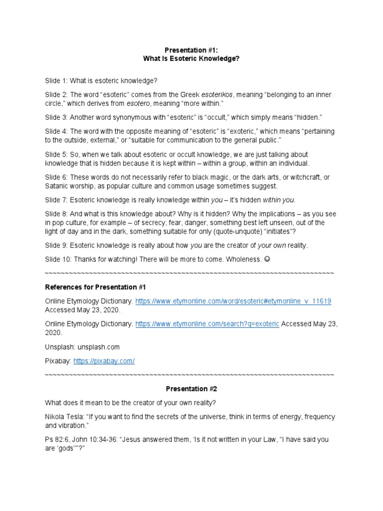 What Is Esoteric Knowledge Pdf Western Esotericism Occult