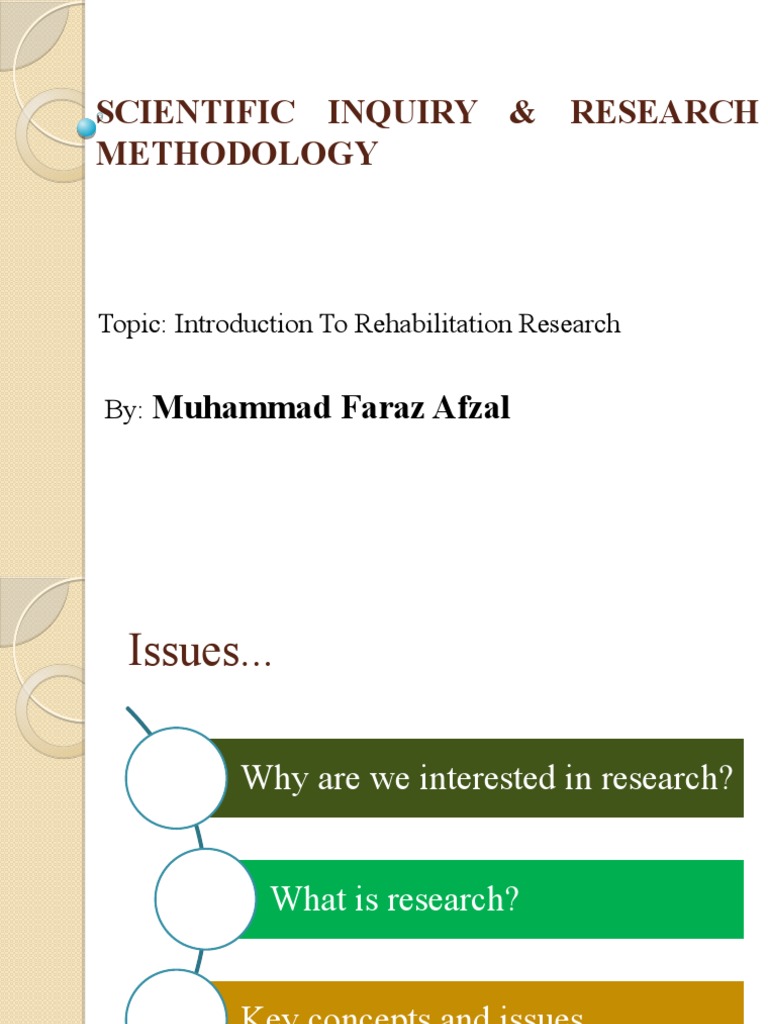 Scientific Inquiry & Research Methodology: Muhammad Faraz Afzal | PDF ...