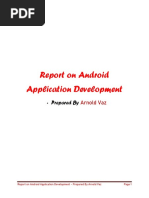 Report On Android Application Development